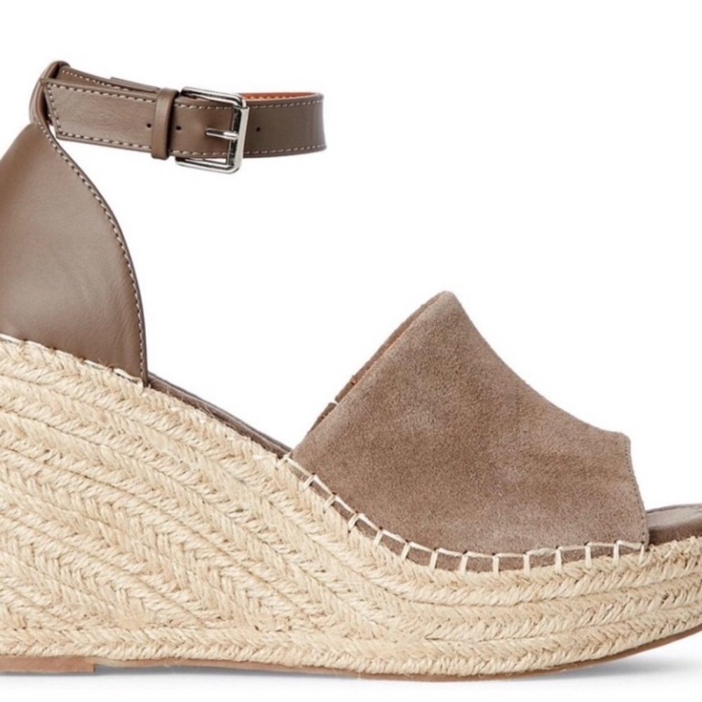 Steve Madden Jaylen Leather Platform Espadrilles Wedge Sandals